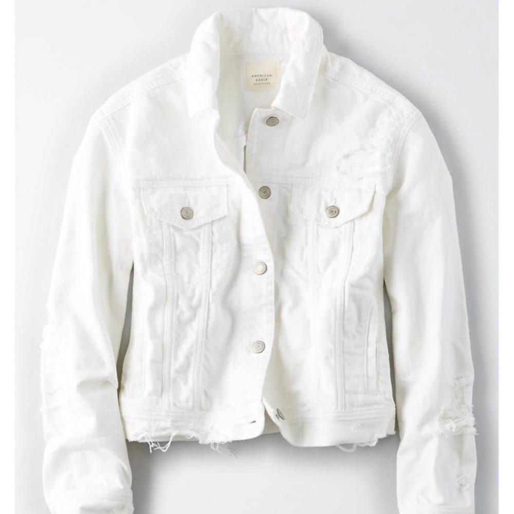 NWT American Eagle Distressed Denim Jacket